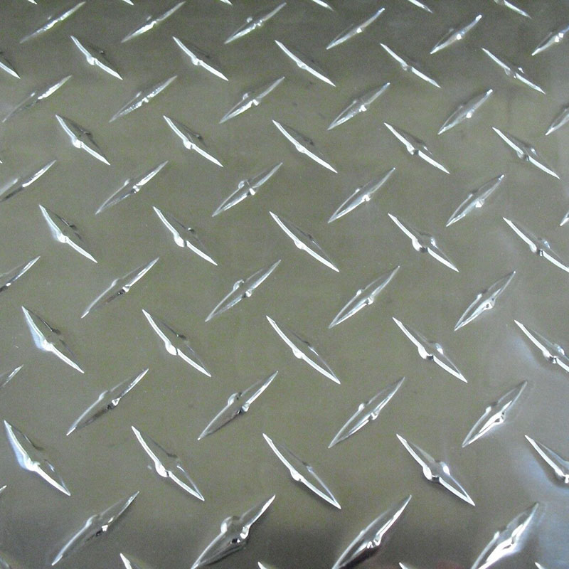 Рифленый алюминиевый лист 2х1200х3000 мм, АМГ2Н2Р, Алмаз