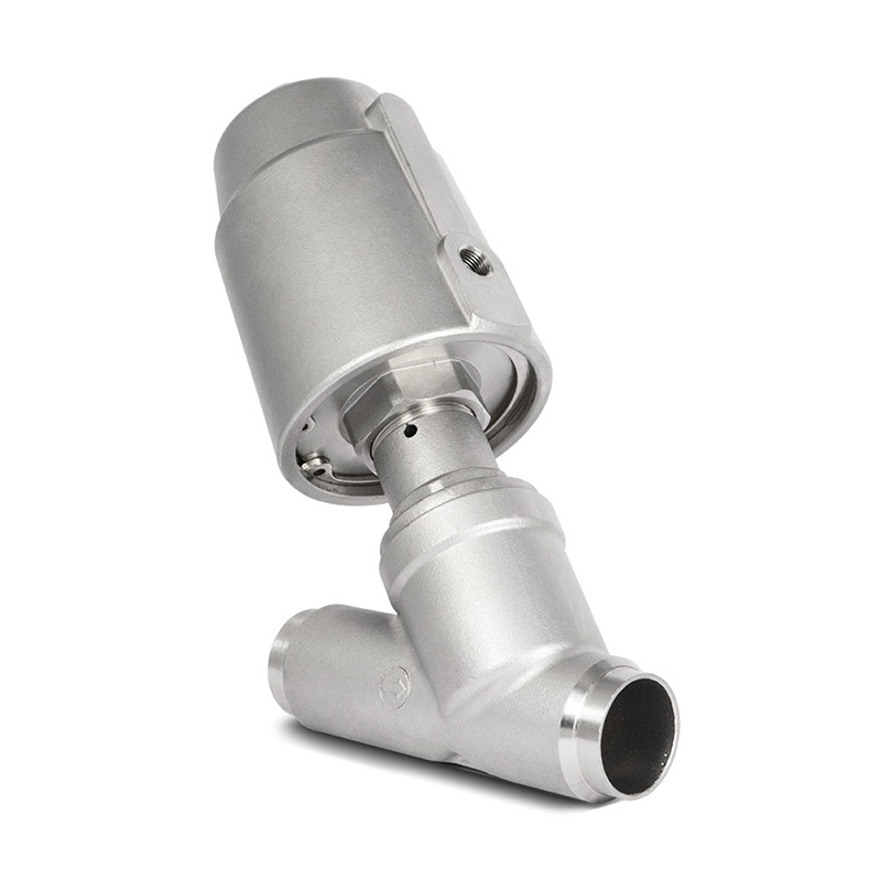 Клапан седельный с наклонным штоком с-с Dn40 DIN11850(2), AISI 316L/PTFE// Управление пневмопривод од. действия(воздух/пружина) НЗ