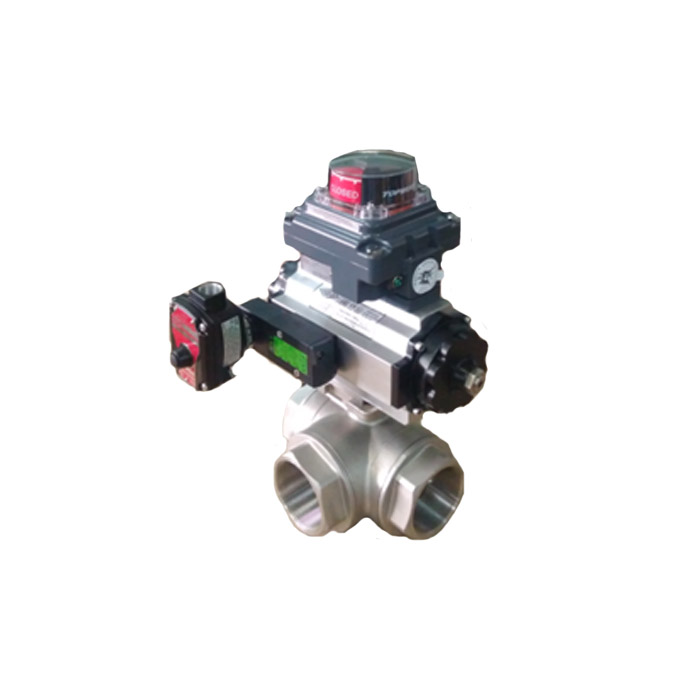 Кран шаровой нерж. 3-х ходовой (TypeL) ВР/ВР/ВР 1